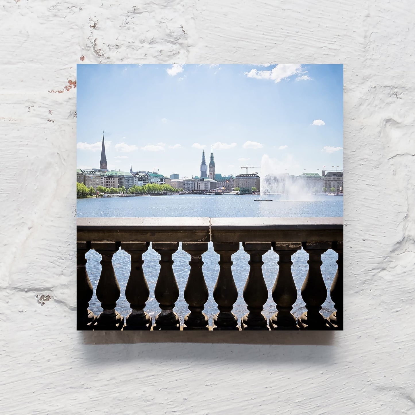 Hamburg auf Holz - Geländer