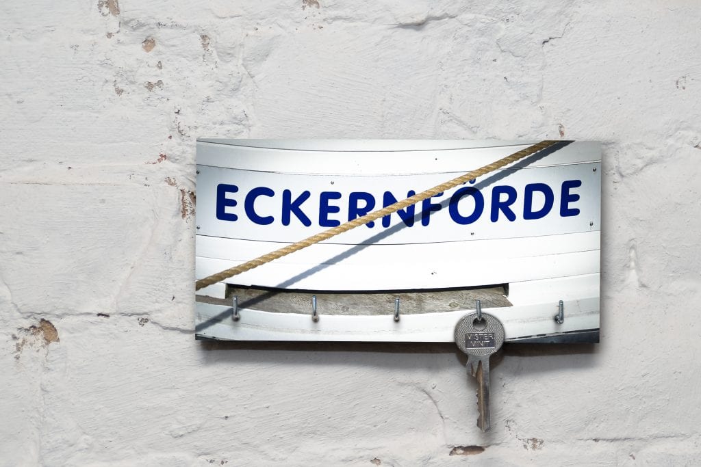 Schlüsselbrett auf Holz - Eckernförde