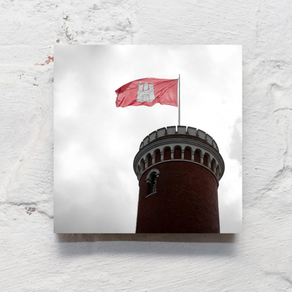 Hamburg/Blankenese auf Holz - Süllberg Fahne