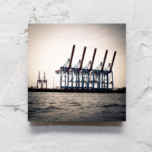 Hamburg auf Holz - Hamburg fünf Kräne