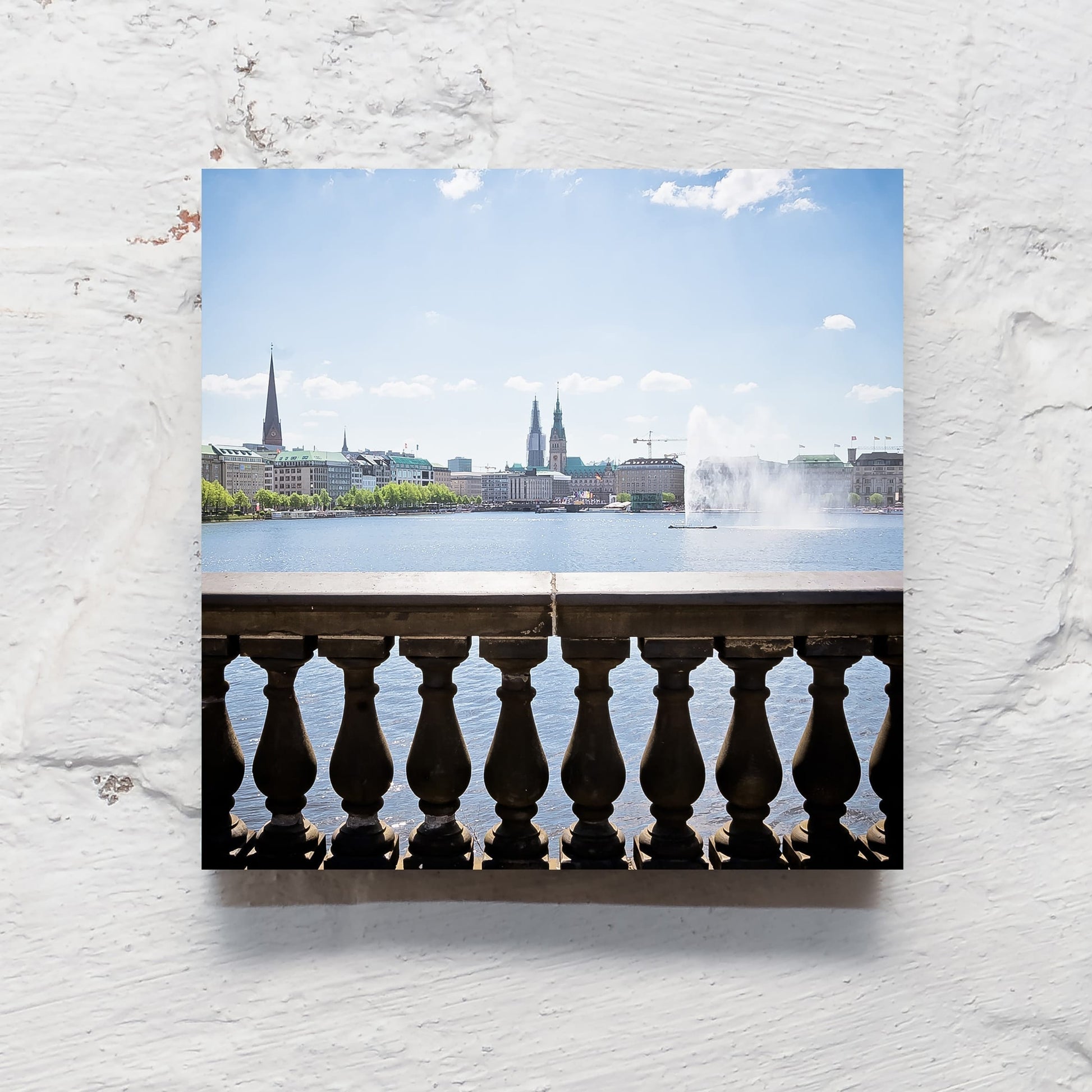 Hamburg auf Holz - Geländer