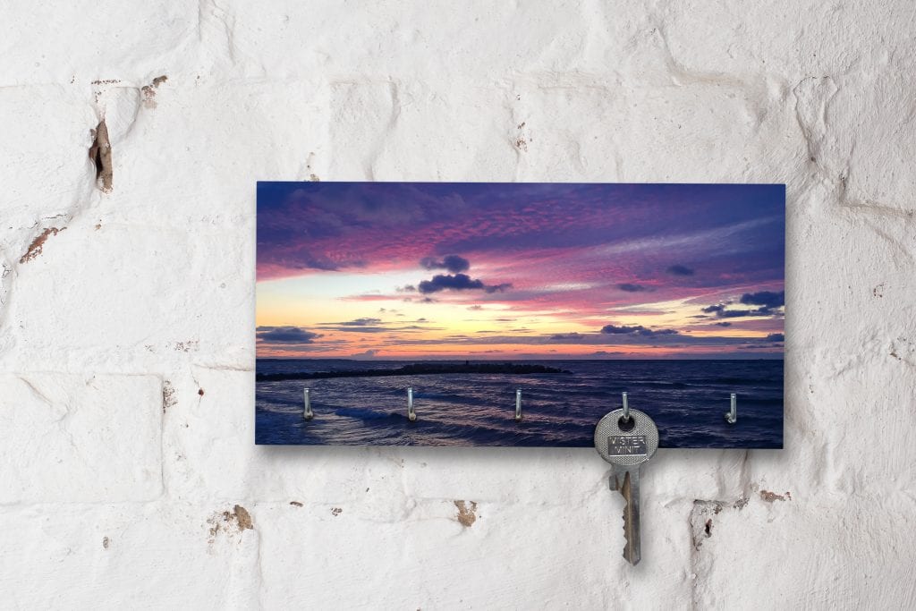 Schlüsselbrett auf Holz - Maritim - Abendrot