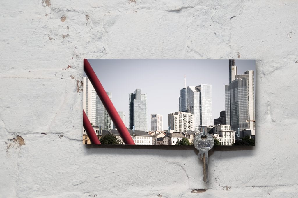 Schlüsselbrett auf Holz - Frankfurt - Holbeinsteg
