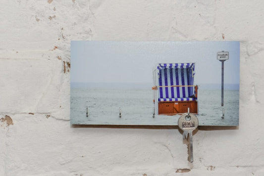 Schlüsselbrett auf Holz - Maritim - Strandkorbgrenze
