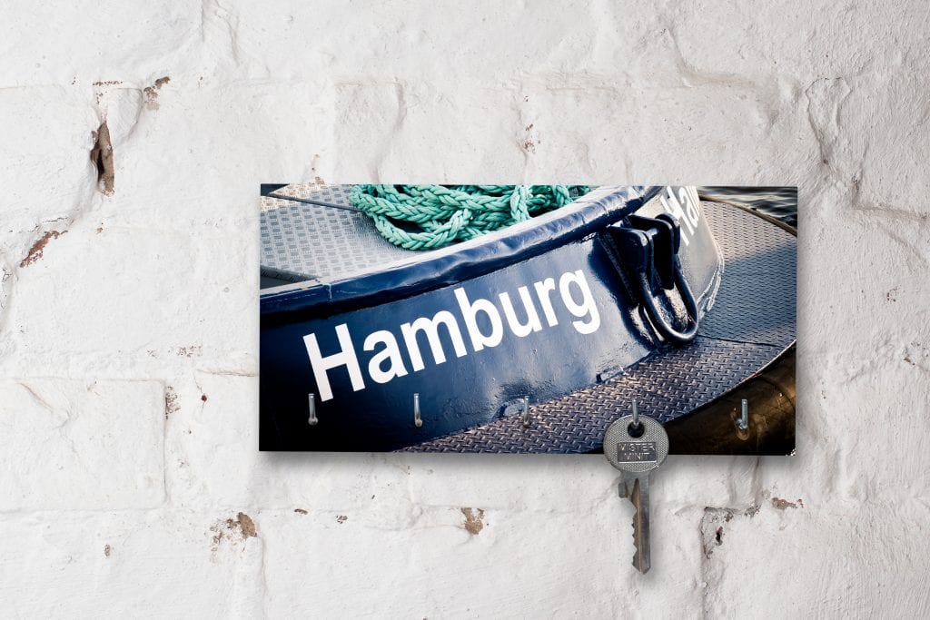 Schlüsselbrett auf Holz - Hamburg - Hamburg mit Tau